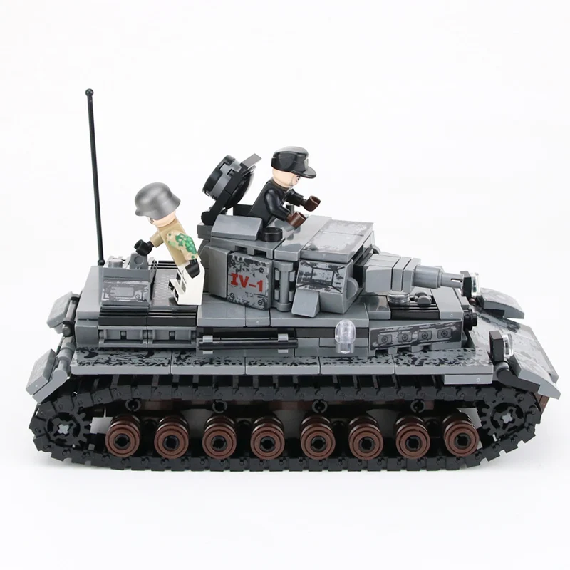 WW2 Military German IV tank army Soldier Building Blocks Legoing WW2 tank Military army Soldier weapon Bricks Toys For Children