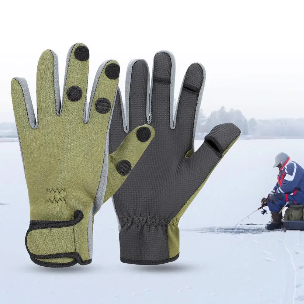 Открытый палатки для зимней рыбалки перчатки Водонепроницаемый варежки три