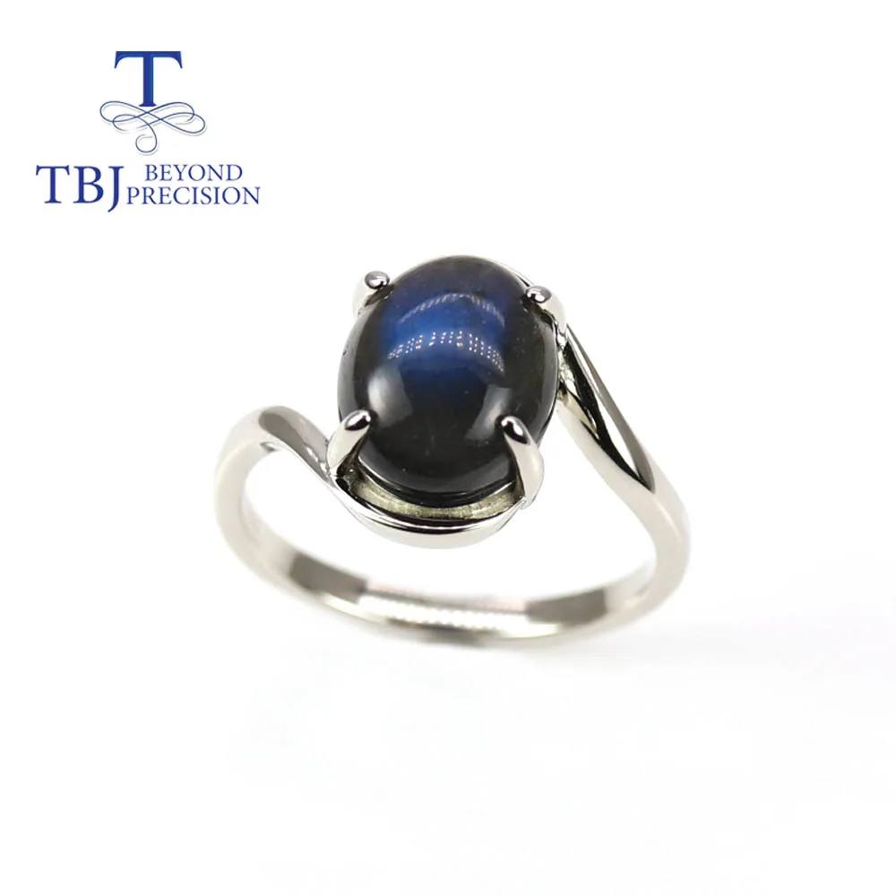 

TBJ,Simple natural labradorite ring earrings Jewelry Set 925 sterling silver classic design women's fine jewelry gift for mom