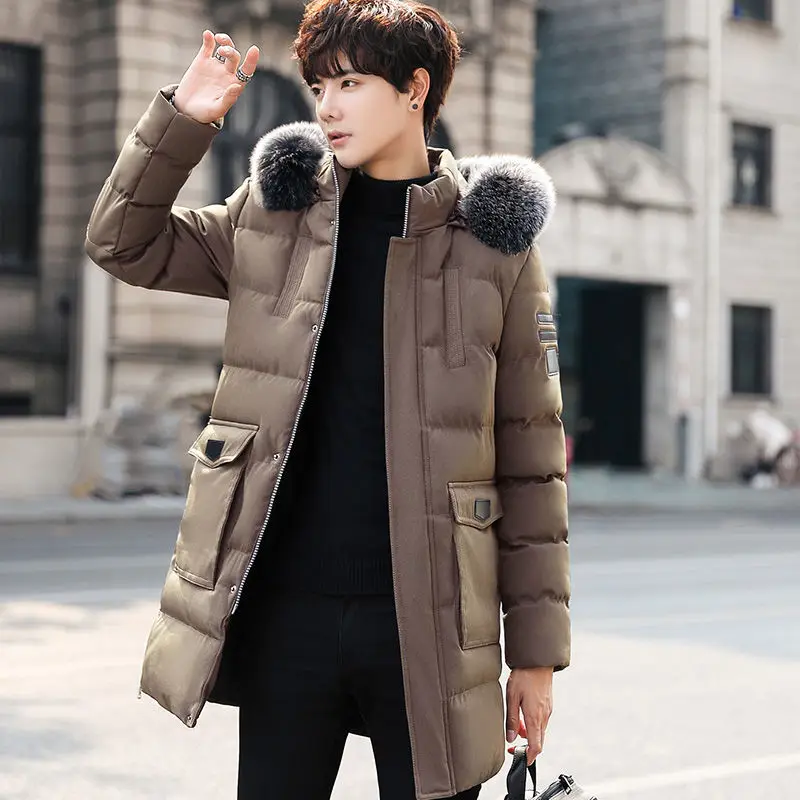 Winter thick men's cotton shirt Slim short cotton jacket students Large size new trend coat down cotton padded clothes