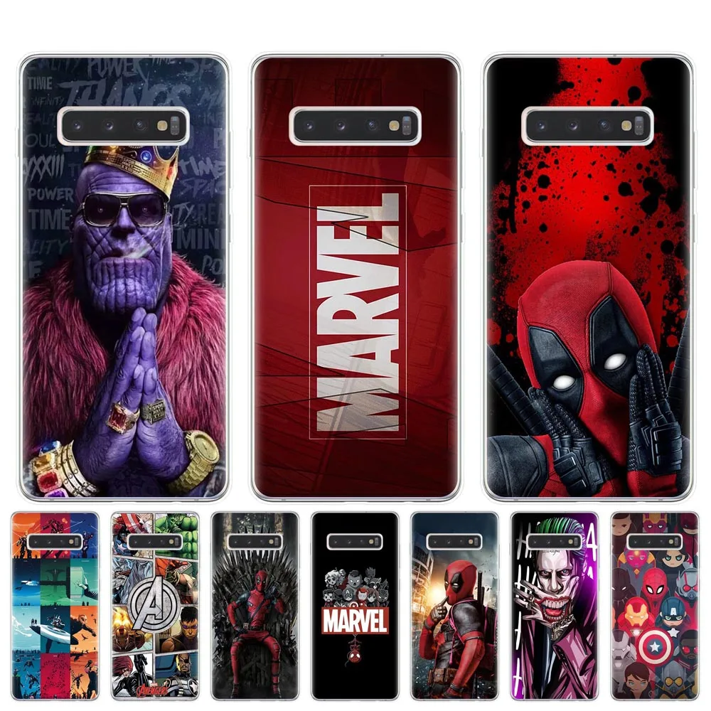 

Cool Marvel Avengers Heros Comics Collage Soft Silicone Phone Case For Samsung S6 S7 Edge S8 S9 S10 Plus Lite S10E 5G Cover Capa