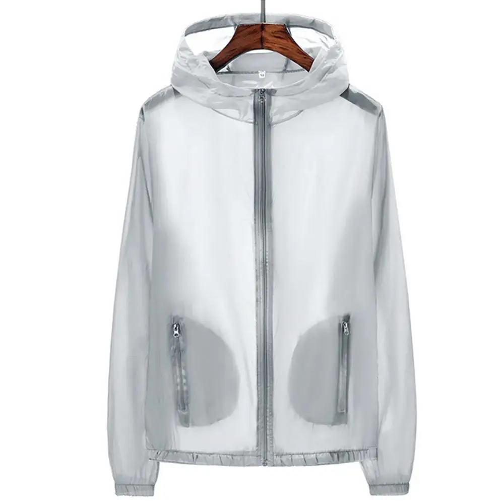 fly fishing clothes Unisex Summer Pockets Zip Hooded Windproof Sun Coat Fishing Jacket