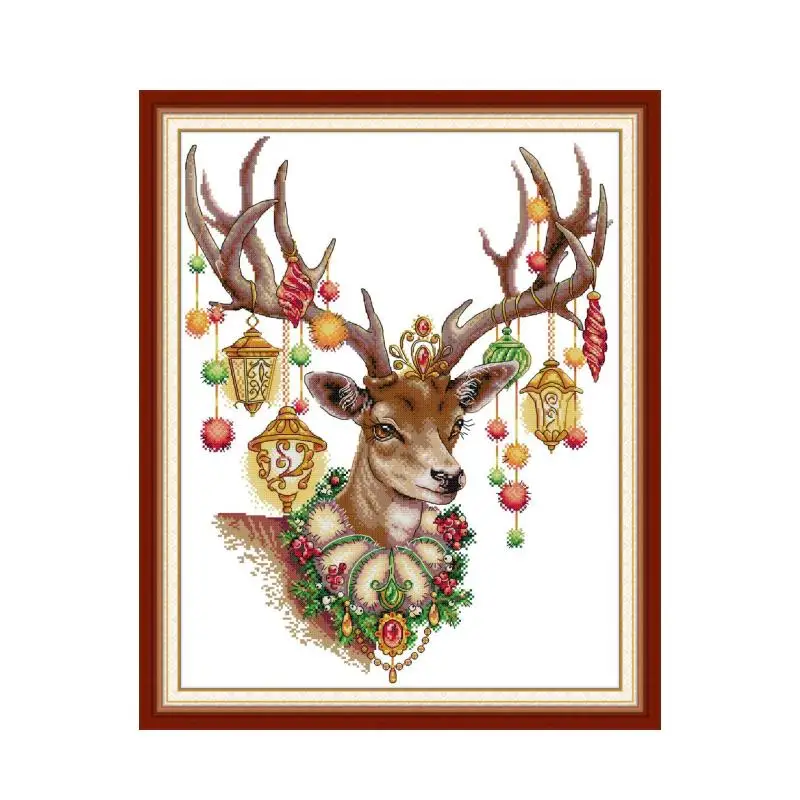 Набор для вышивки крестиком Antlers aida 14ct 11ct печать на холсте вышивка крестом сделай