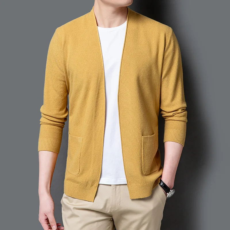 Spring Men's Cardigan Korean Knitted 