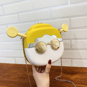 

Bag Female 2020 New Style Simple Training Shoulder Contrast Color Shoulder Small round Bag Cartoon Cute Fashion Soft Surface WOM