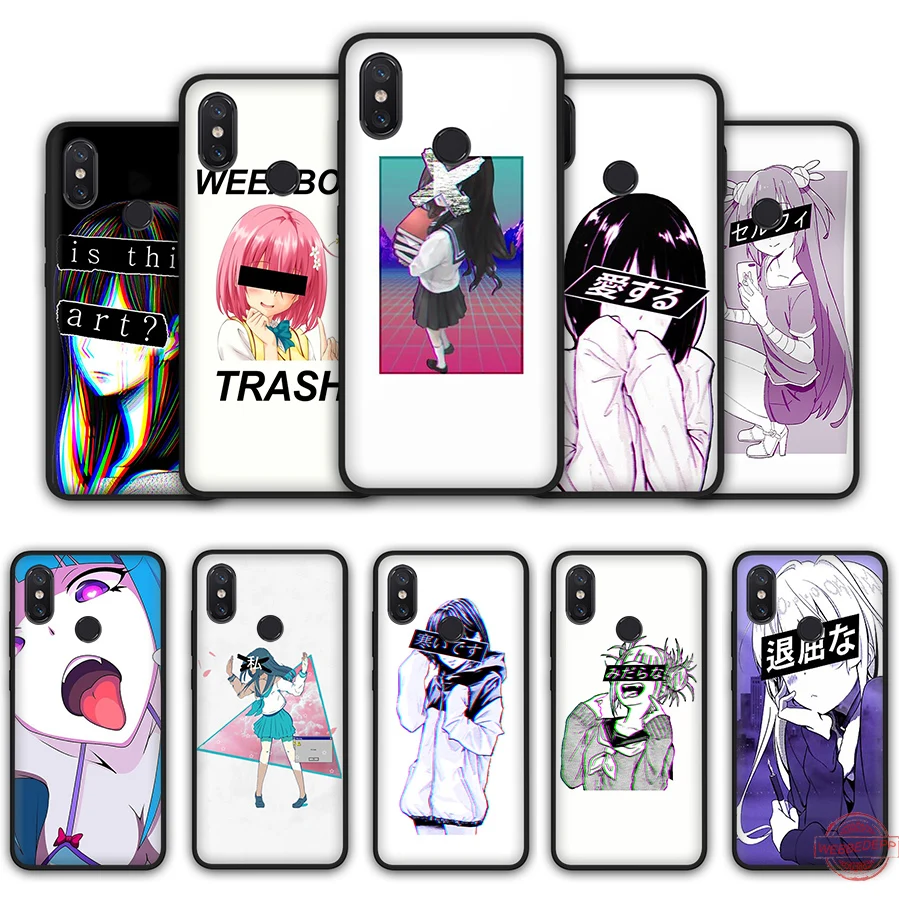 Sad японский аниме эстетический Мягкий силиконовый чехол для телефона Xiaomi Mi 6 8 9 SE