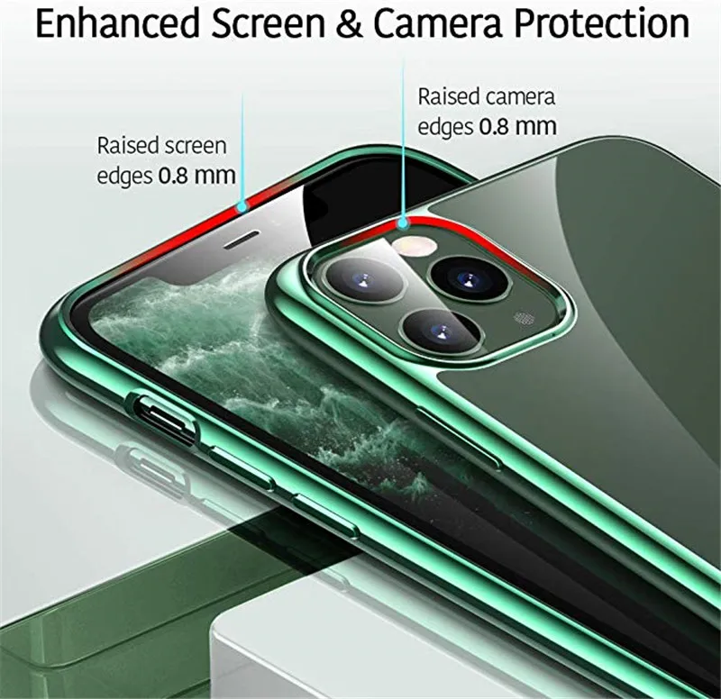 Чехол для iPhone 11 Pro Max, Роскошный чехол из ТПУ с лазерным покрытием для iPhone 11 Pro Max, мягкий прозрачный Силиконовый противоударный чехол