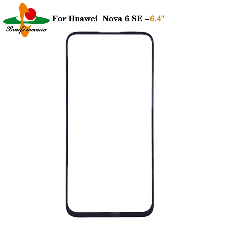 

10 шт./партия, для Huawei Nova 6 SE, JNY-AL10, передняя сенсорная панель, ЖК-дисплей, внешний экран, стеклянная крышка, Замена объектива