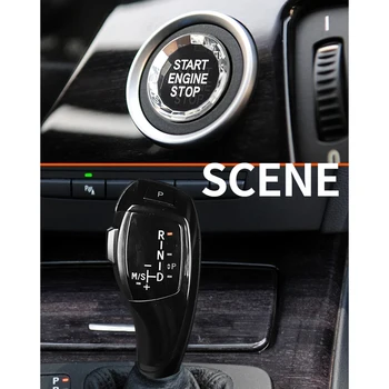 

Sufficient Enduring Ruggedness LED Gear Shift Knob ENGINE START STOP Button Replace Cover for BMW E90 E92 LHD