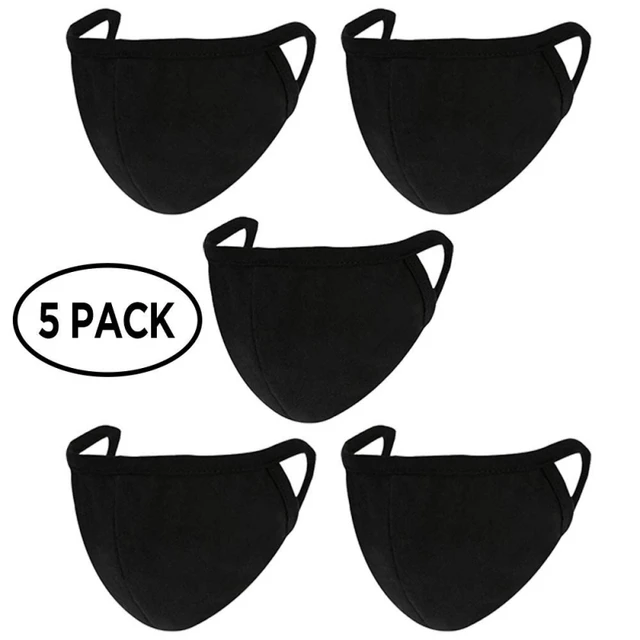 Unisex mouth mask adjustable anti dust face mouth mask washable black cotton pm2.5 face mask for outdoor healthy mask
