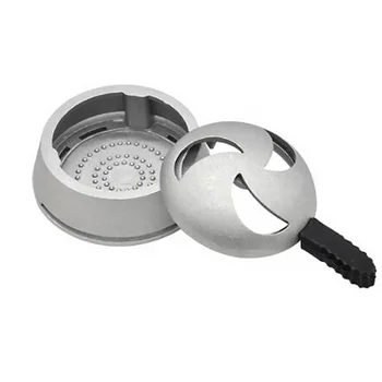 

Metal Material Charcoal Stove Holder Frosted Stainless Steel Shisha Bowl Burner Single Handle Heat Keeper