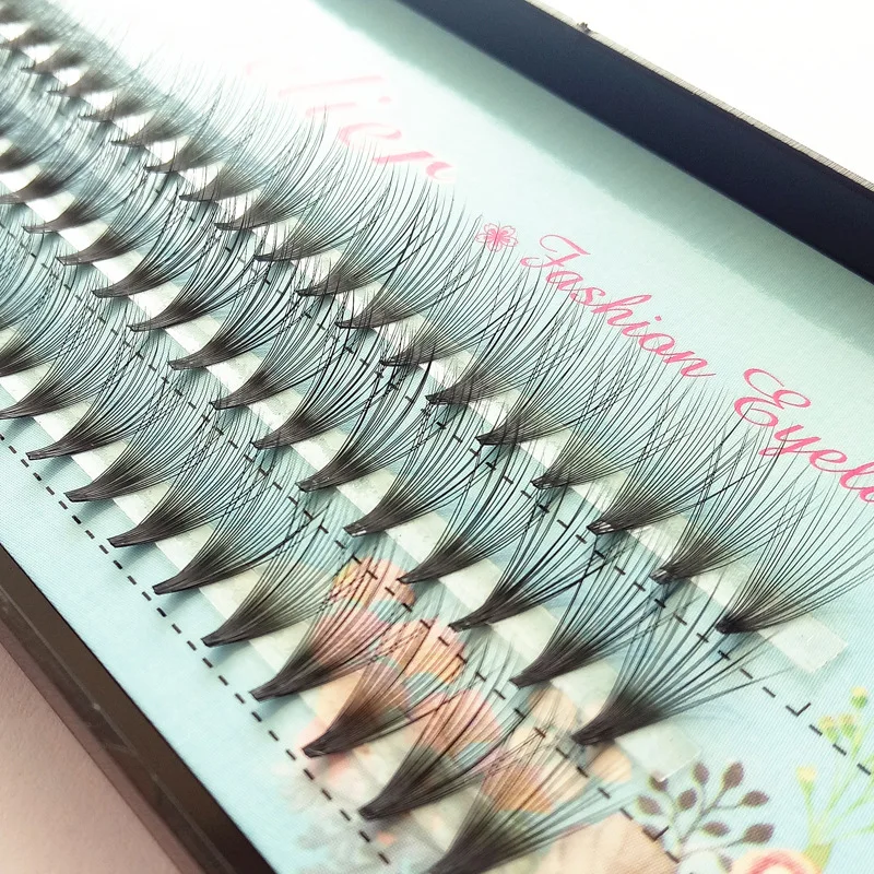 Individual Eyelashes 3 Lines 20D Premade Volume Fans Eyelashes C D Curl Flare Cluster Long Lashes 4