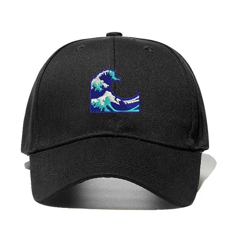 Дышащие Волны Snapback Бейсболки бейсболка с ремешком кепки Bboy шапки хип-хоп для мужчин и женщин шапка черный белый Dropshippi