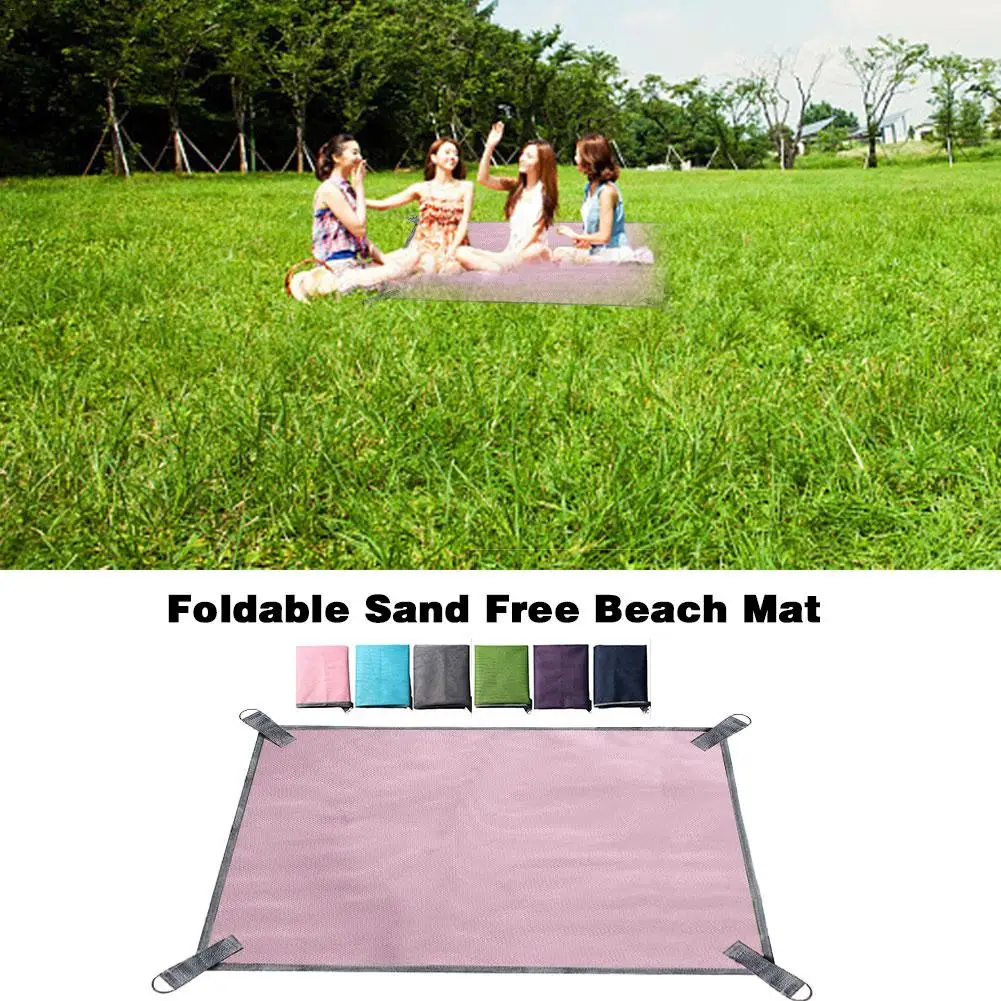 Foldable Beach Mat Sand Free Picnic Camping Waterproof Mattress Blanket Foldable Sandless Avoiding Sand Dirt Grass 4