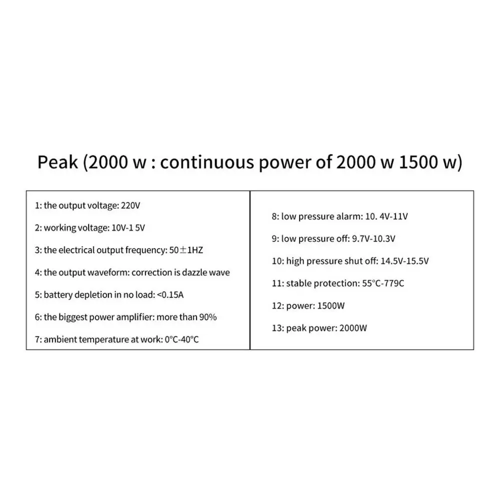 2000W 12 V-220 V автомобильный Мощность преобразователь Зарядное устройство адаптер модифицированный синусоидный инвентор с USB Порты и разъёмы и штепсельная вилка европейского стандарта
