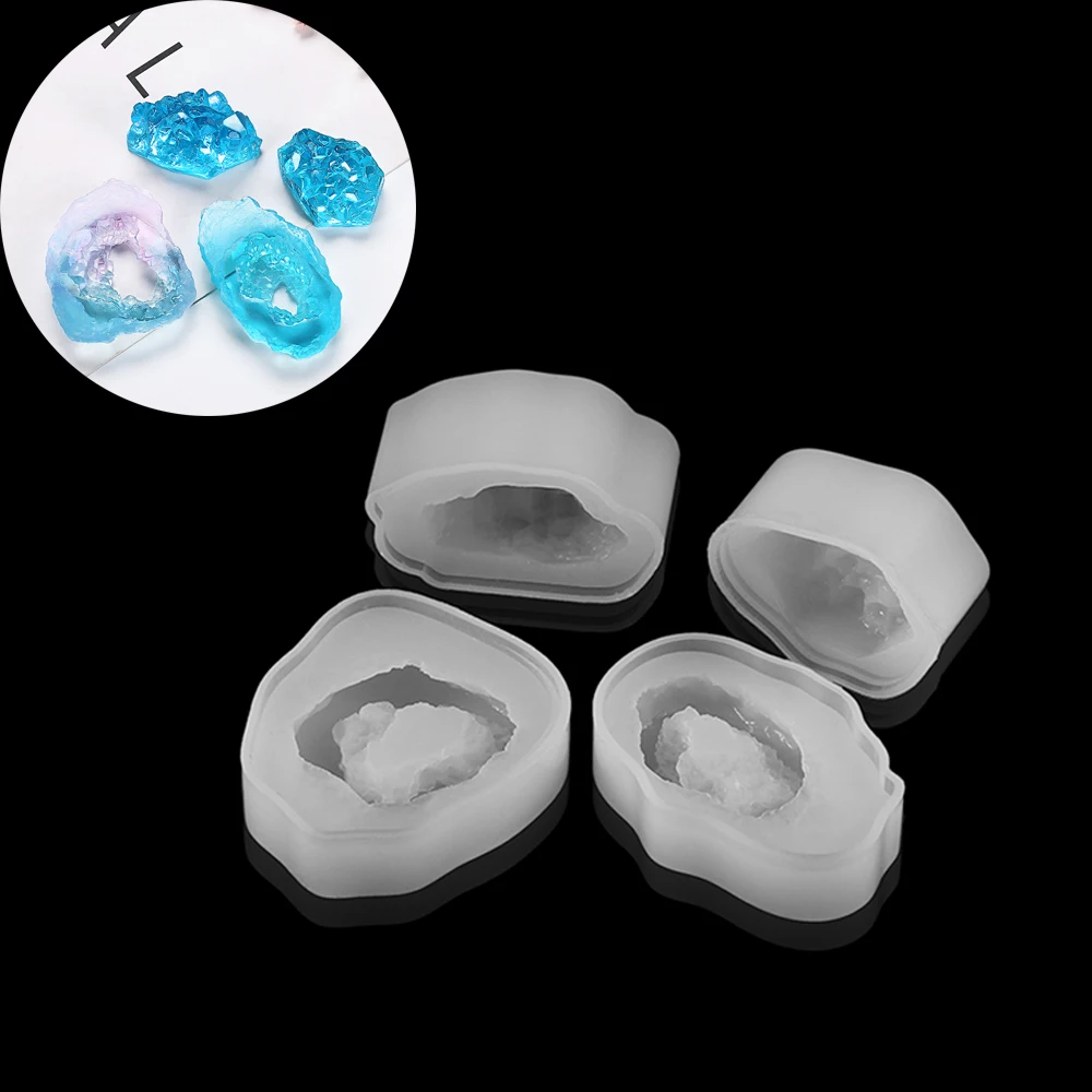 

1pcs Crystal Epoxy Jewelry Pendant Simulated Rough Stone Crystal Cluster Silicone Molds For DIY Jewelry Making Findings Supplies