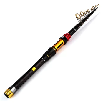 

1.8M-3.3M Portable Fishing Rod Carbon Fibe Telescopic Super Hard Ultralight Fishing Pole for Surf Saltwater Freshwater Boat ZW