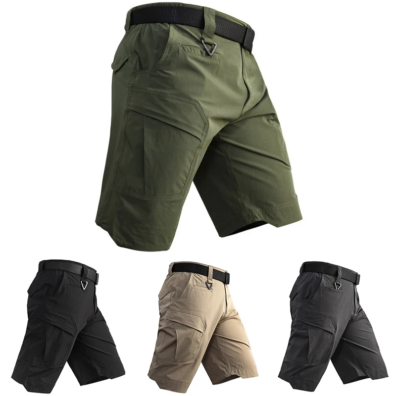 

Outdoor Sports Quick Dry Multi Pocket Cargo Shorts Men Summer Sports Climbing Hiking Thin Breathable Tactical Army Short Trouser