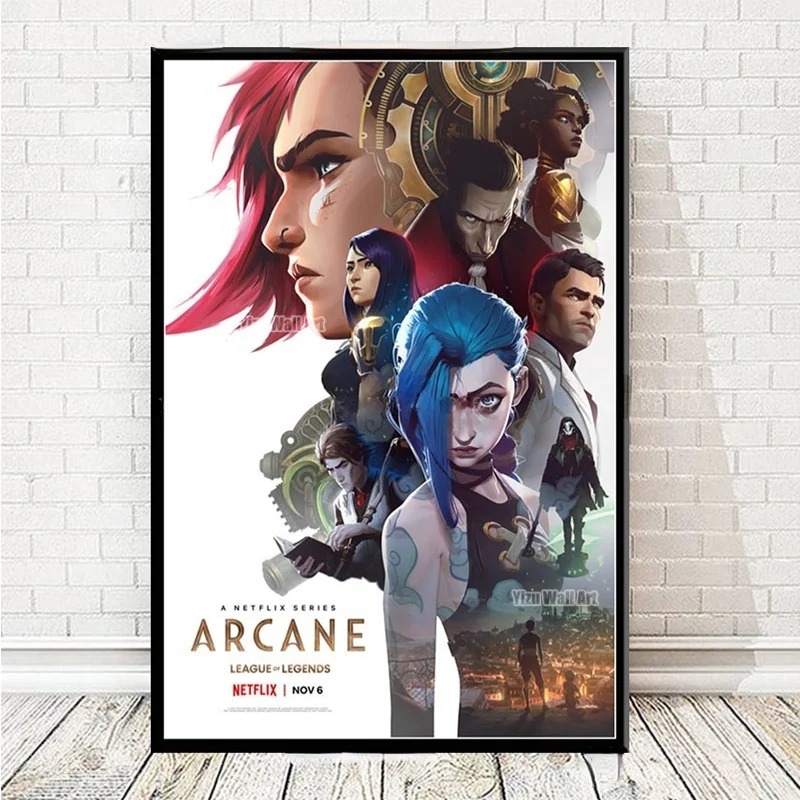 2022 Arcane Vi League of Legends аниме настенная Картина на холсте Jinx Jess Viktor спальня