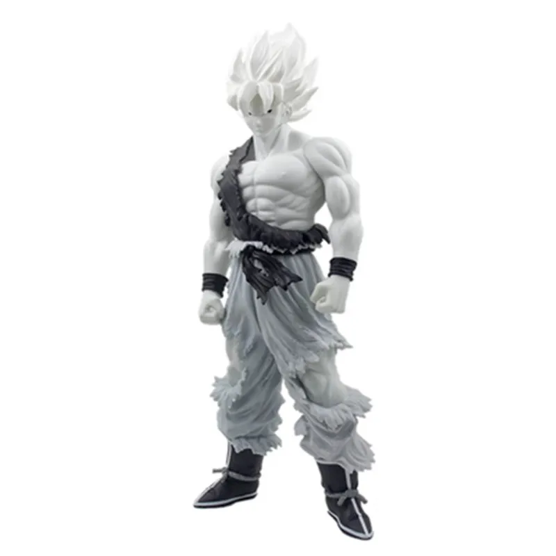 Многоцветный 46 см Dragon Ball Z Super Saiyan Супер огромный черный Сон Гоку сцены Фигурки Коллекция Модель игрушки X2658 - Цвет: Многоцветный