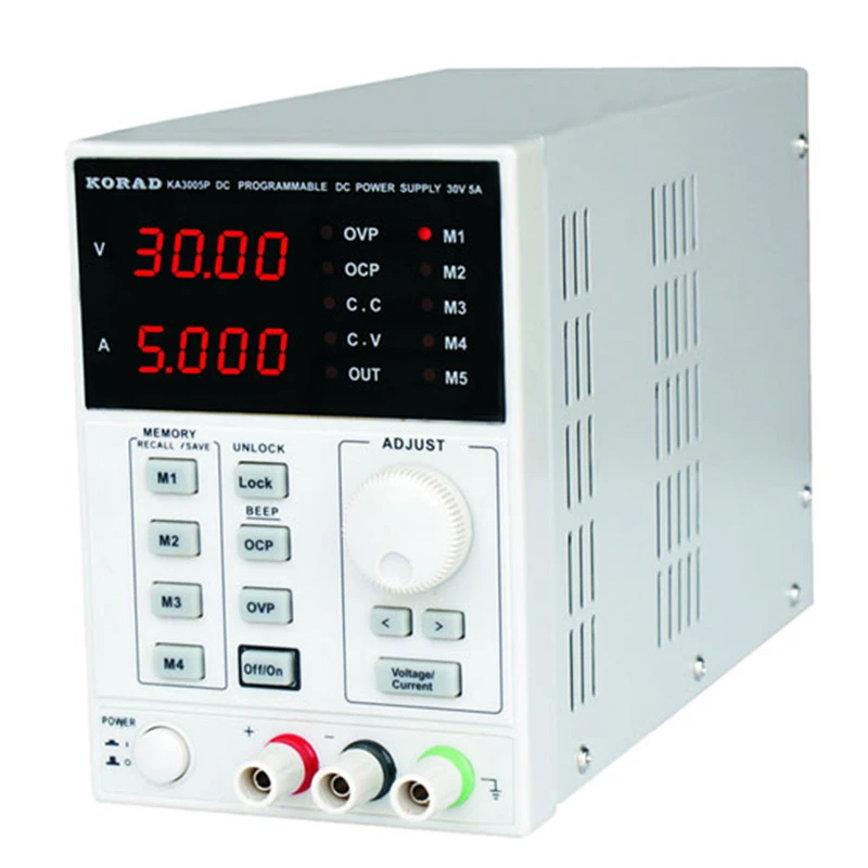 

KA6005P Programmable DC Power Supply Voltage Range 0-60V 0-5A 4-digit Display 10mV/1mA Resolution