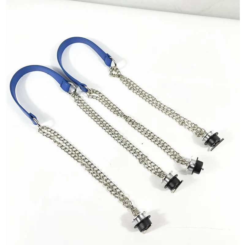 1 Pair for Obag Silver Long Double Chain Handles For Obag Totes Women Bag Shoulder HandBag 