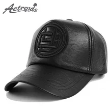 [AETRENDS] Мужская бейсболка из искусственной кожи, уличная бейсбольная Кепка из искусственной кожи для мужчин, брендовая Кепка для папы s Bone Trucker Z-6619