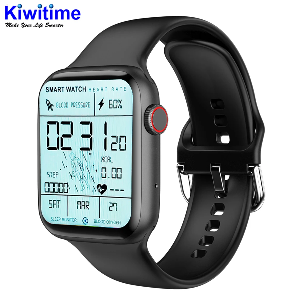 HOT SALES! KIWIWATCH 1 KIWITIME DT100 PRO Bluetooth Smartwatch Infinite Screen Heart Rate Monitor Customize Watch Face Make Answer Call