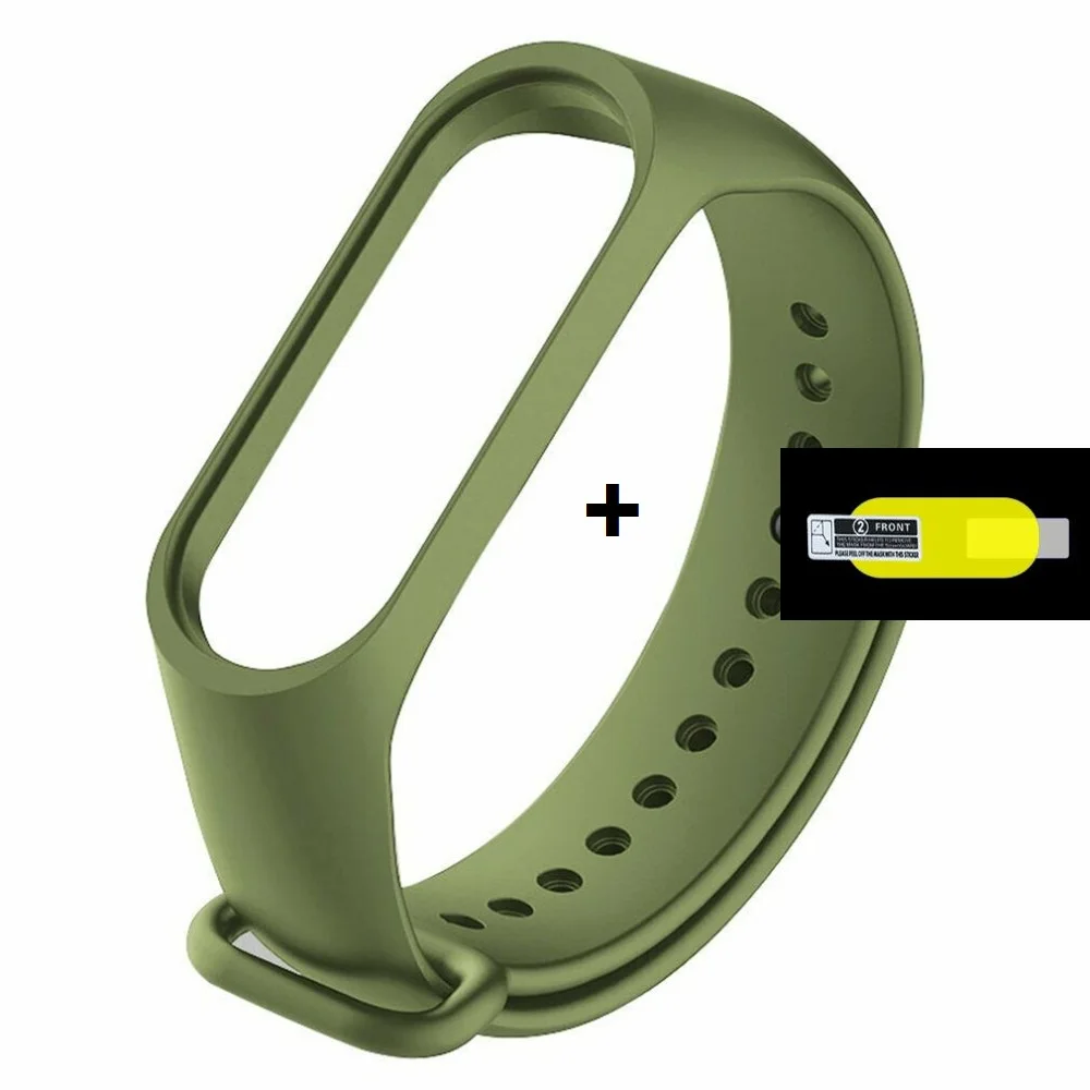 with m3flim Браслет Mi Band 4 ремешок Mi Band 3 спортивный ремешок на запястье силиконовый браслет для браслета 3 группа 4 браслет Miband 3 4 ремешок - Цвет: with m3flim