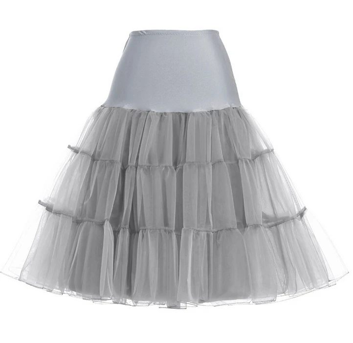 La estrella de mar дешевые продажи коралловый 70 см Тюль putticoat женские Дешевые Тюлевое платье jupon mariage Горячая кринолин - Цвет: Серый