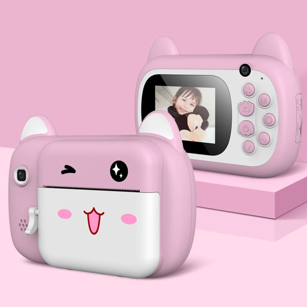 

Children's Camera Instant Print Camera 1080P HD Digital Camera With Thermal Photo Paper Toys Camera For Kids Birthday Gift 2020