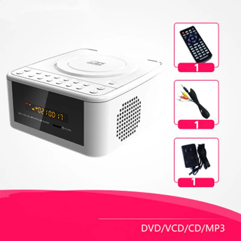 Portable DVD VCD CD TF card U disk MP3 player repeater disc repeat learn machine bluetooth audio FM radio AUX input LED display