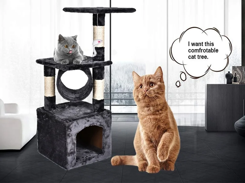3" Deluxe Cat Tree Level, доска для царапания активности, дерево с когтеточками для котят