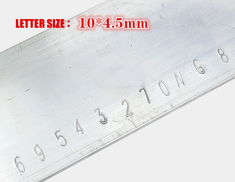 Pneumatic Tools Light Arabic numerals Number Letter Code printer on Metal steel plate mould Mark 4mm 5/32" inch