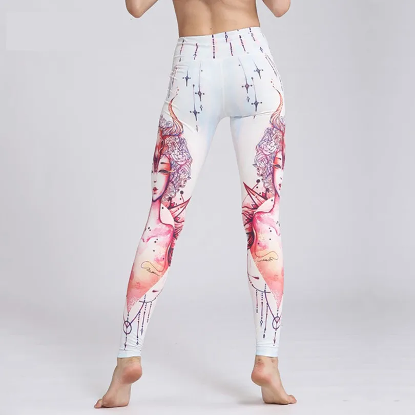 Women's Sexy Yoga Pants High Waist Stretch Dry Sports Leggings Exercise Fitness Tights Dance Leggings High Waist Yoga Trousers