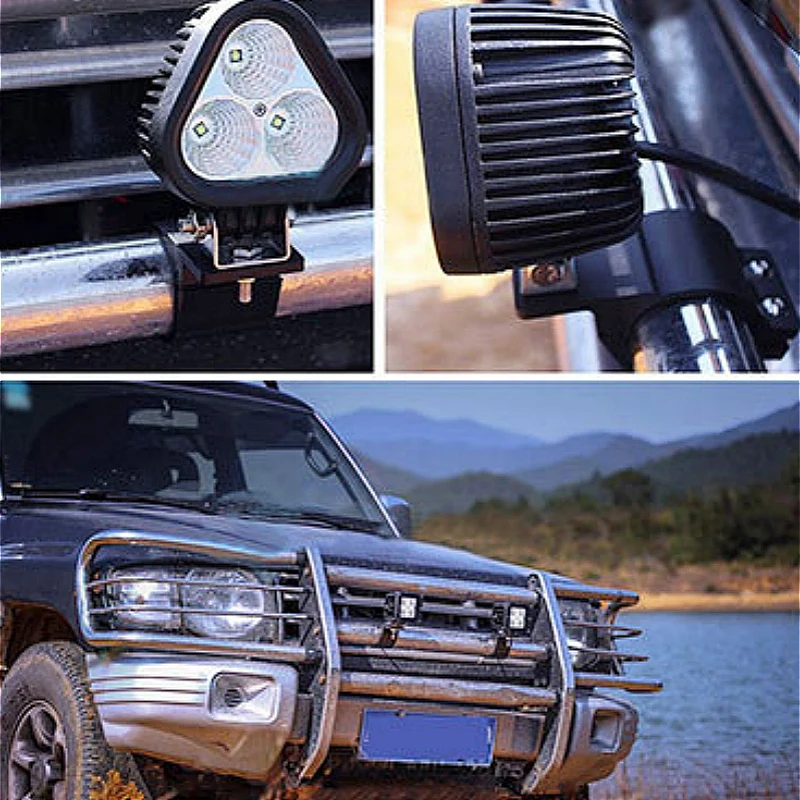 Pair 2 inch Bullbar Mounting Bracket Clamp 49 54mm LED Work Light Bar UHF  Antenna Aluminum alloy(black)|Headlight Bracket| - AliExpress