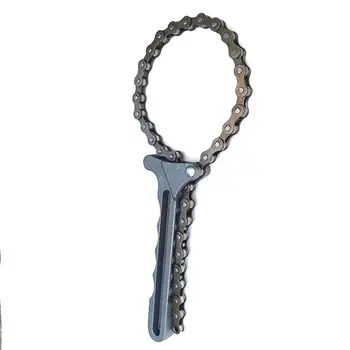 

Adjustable Car Engine Oil Filter Aluminum + Steel Chain Grip Key Wrench Remover Tools Car Repair Tools