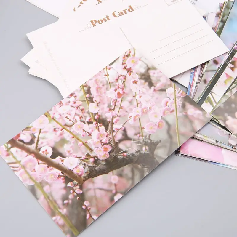 30 листов Peach Blossom картины ретро Винтаж открытка Рождественский подарок открытка пожелание Плакат карты LX9A