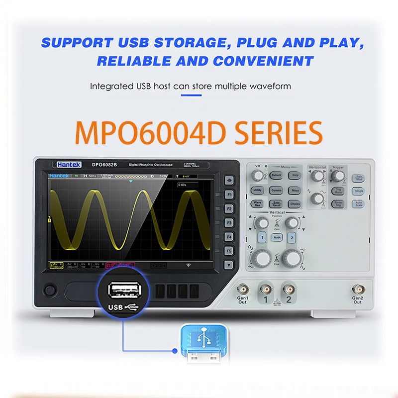 Осциллограф Hantek MPO6082D MPO6084D MPO6102D цифровой оциллограф ociloscopio automotivo hantek MPO6104D MPO6202D