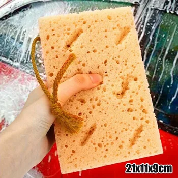 

Abrasion resistant Car Wash Sponge Parts Auto Yellow Cleaning Tool Reusable