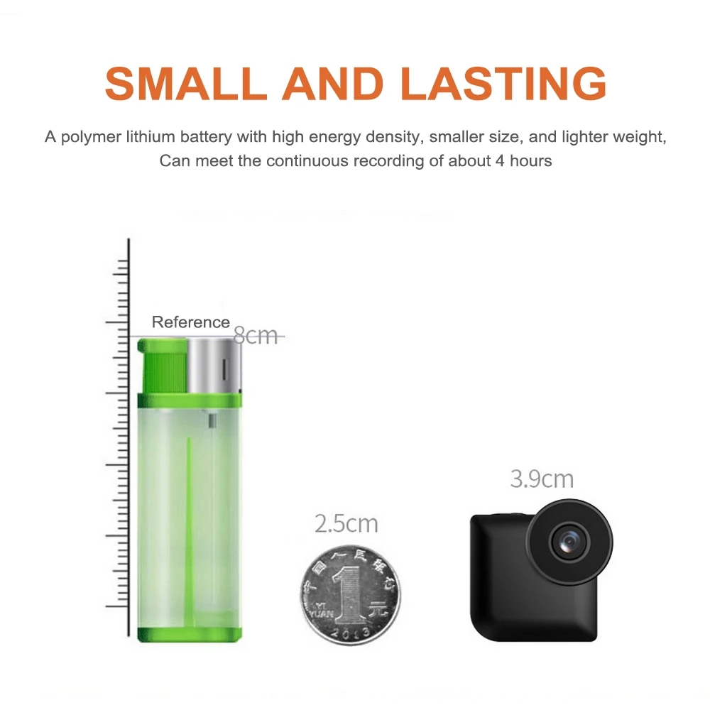 C3 camera 650mAh Mini Camera HD 1280 x 720P Sensor Infrared Night Vision wide angle real time moniter Home Security smart life