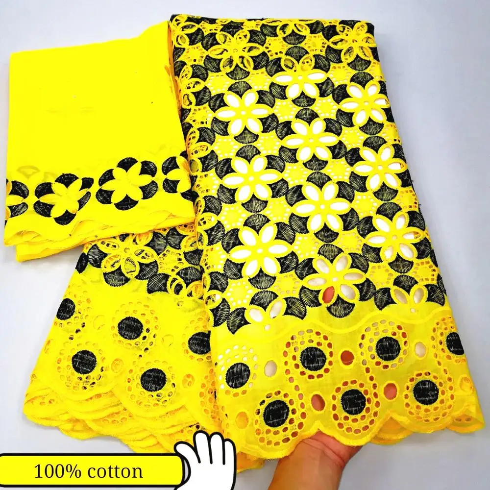 Горячая швейцарская кружевная ткань последняя Тяжелая вышитая бисером Африканская Хлопковая ткань швейцарская вуаль кружева популярная Дубай 7 ярдов