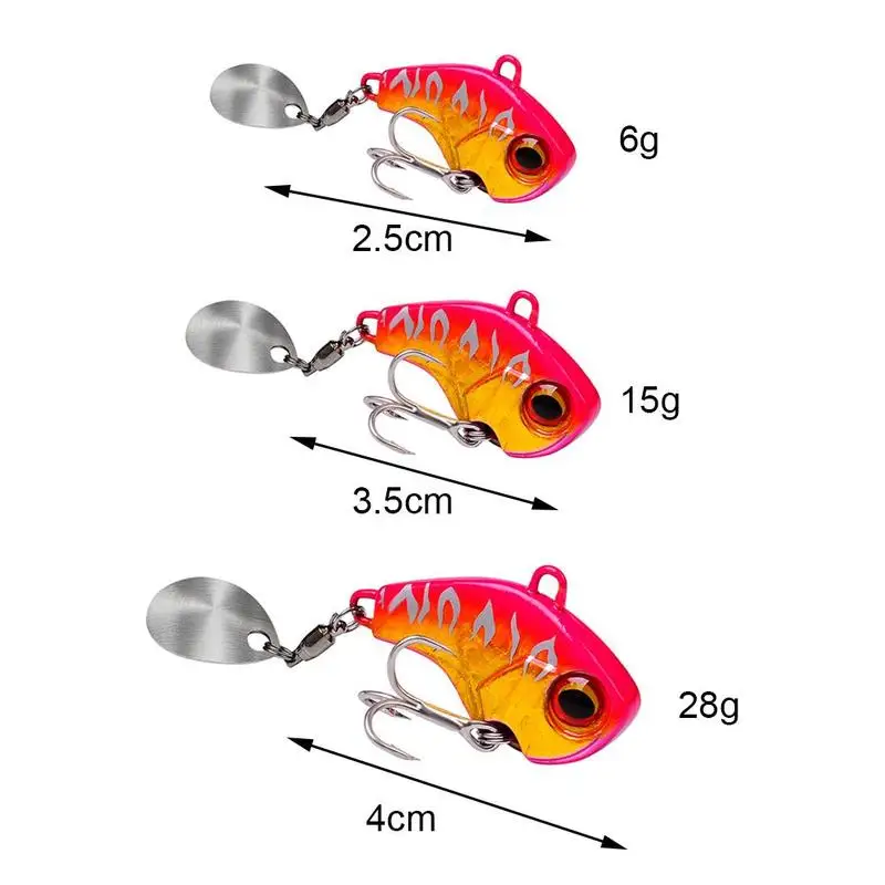 Details about   6g 15g 28g Fishing Lure ABS Rotating Vibration Lure Tool Fishing Hot 