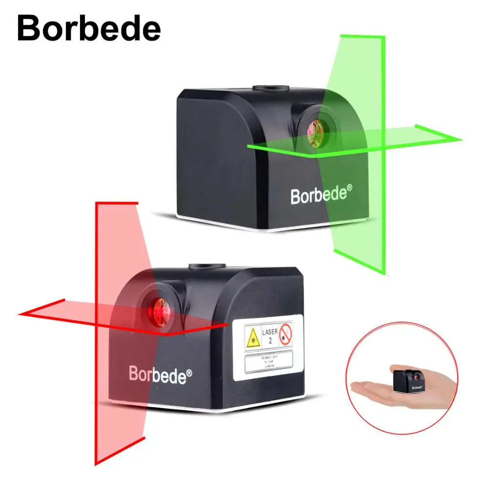 Лазерный уровень Borbede перезаряжаемый миниатюрный нивелир с 2 горизонтальными и