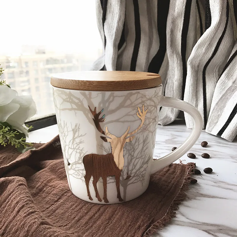 Креативная кружка с мультяшным рисунком, керамическая чашка, кофе, чай, Рождественская кружка для путешествий, Tazas De ceramic a Creativas, самоперемешивающаяся кружка 50mkb009 - Цвет: style3