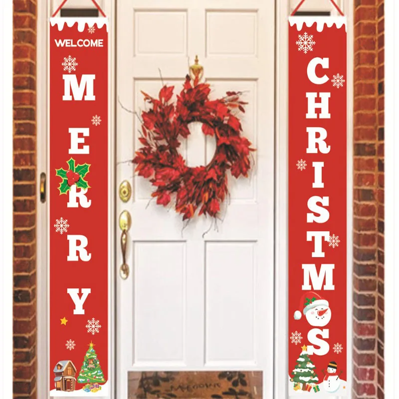 Festival Banner Christmas Decor Christmas Door Hanging Couplet