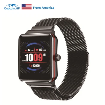 

Captain HF New Smart Watch Heart Rate Blood Pressure Push Message Waterproof IP67 Sport Watch Bluetooth 4.0 for Android/iOS