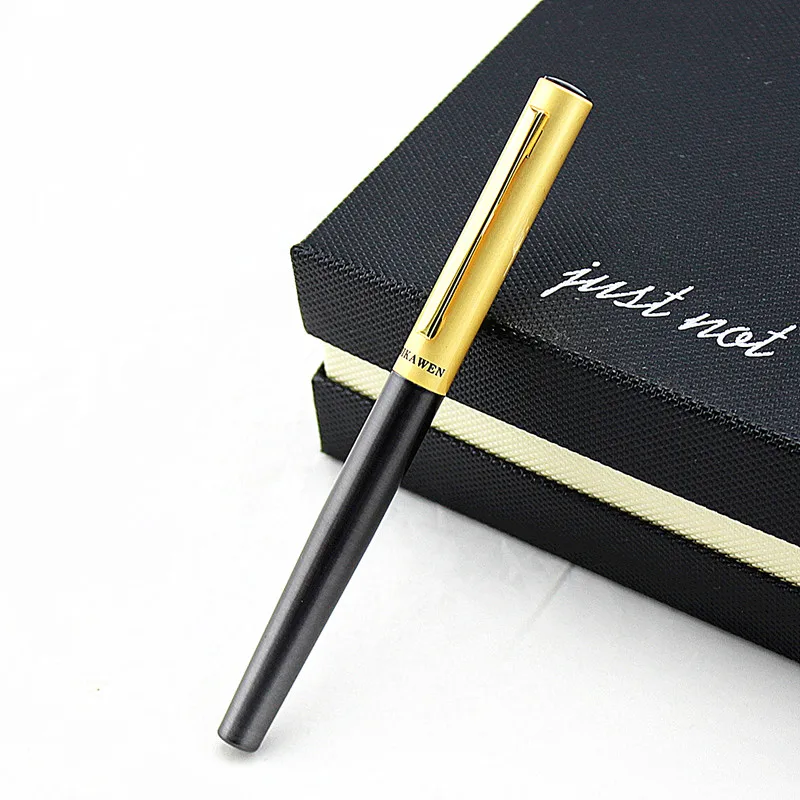Креативные металлические перьевые ручки 0,5 мм для школы, офисные ручки, канцелярские принадлежности, разные цвета, картридж, чернильная ручка
