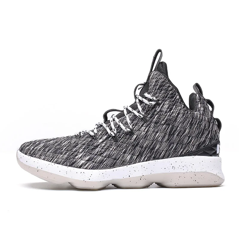 Брендовая мужская новая баскетбольная обувь Jordan амортизирующая спортивная обувь дышащие Нескользящие баскетбольные кроссовки Lebron James обувь унисекс - Цвет: gray