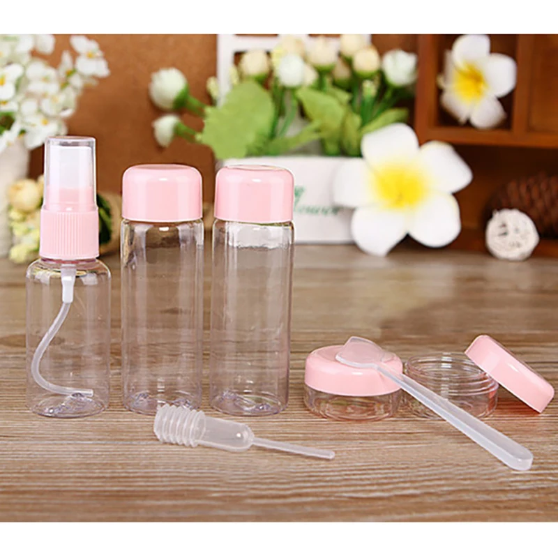

Plastic Bottle Portable Travel Mini Cosmetic Bottles Perfume Spray Points Plastic Transparent Rotary Spray Bottle Pot Makeup